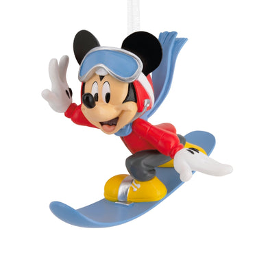 Collectable Disney Mickey Mouse On Snowboard Ornament - Planet Toys